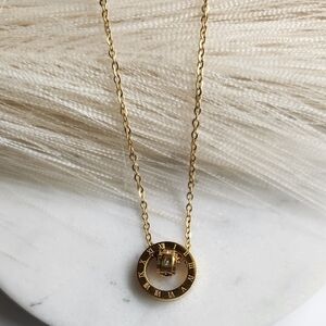 Roman numerals necklace